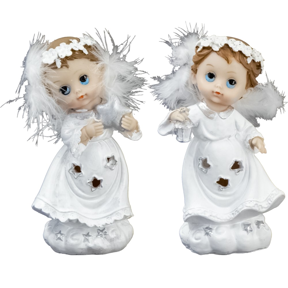 Dekorative leuchtende Engel-Figur, 16 x 6,5 cm