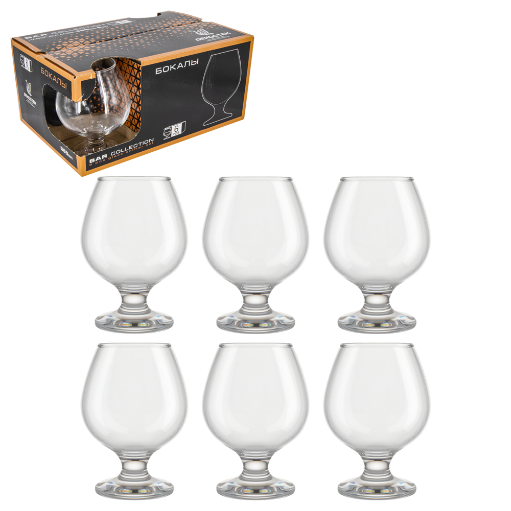 Decostek Brandygläser Set, 6 Stück, je 385 ml