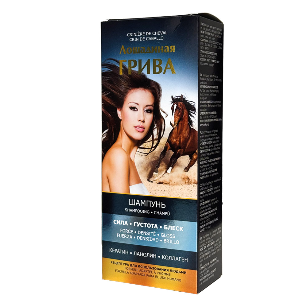 Pharma Group Horse Mane - Kräftigendes Shampoo mit Keratin, Lanolin und Kollagen, 350 ml