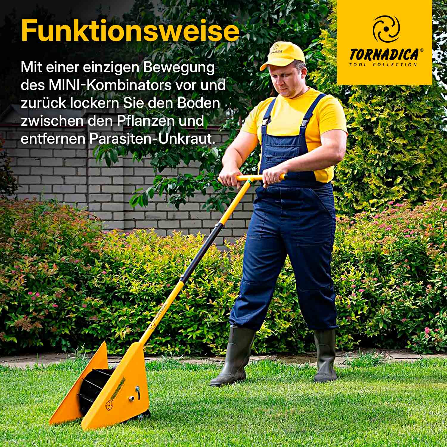 TORNADICA Wurzelentferner innovative Mini-Version des Culti-Weeders