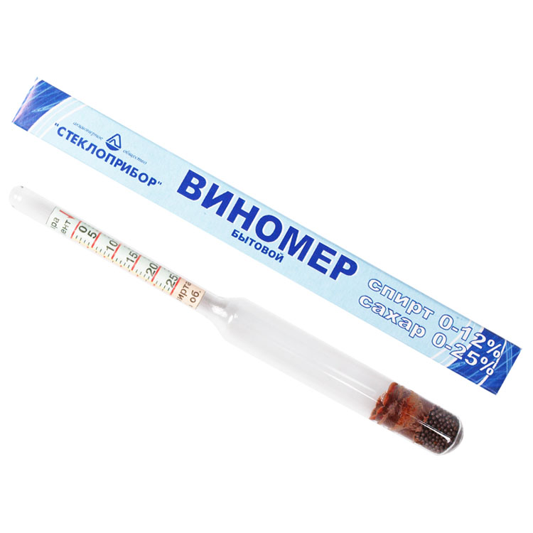 Weinmeter - Alkohol 0-12%, Zucker 0-25%, für den häuslichen Gebrauch