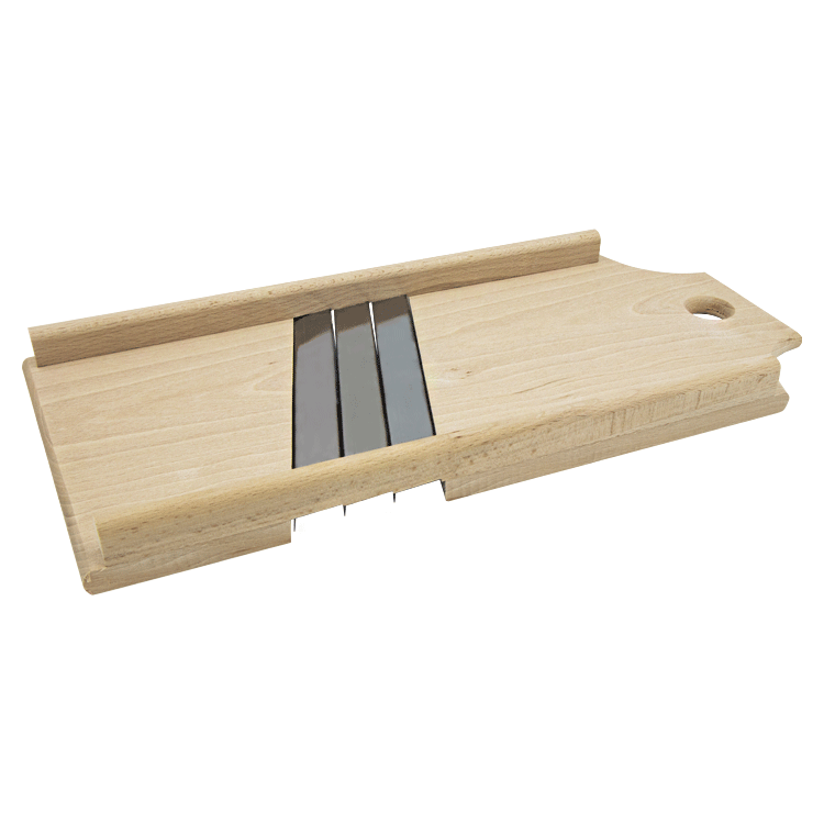 Lux Reibe mit 3 Klingen, aus Holz, 20 x 45 cm