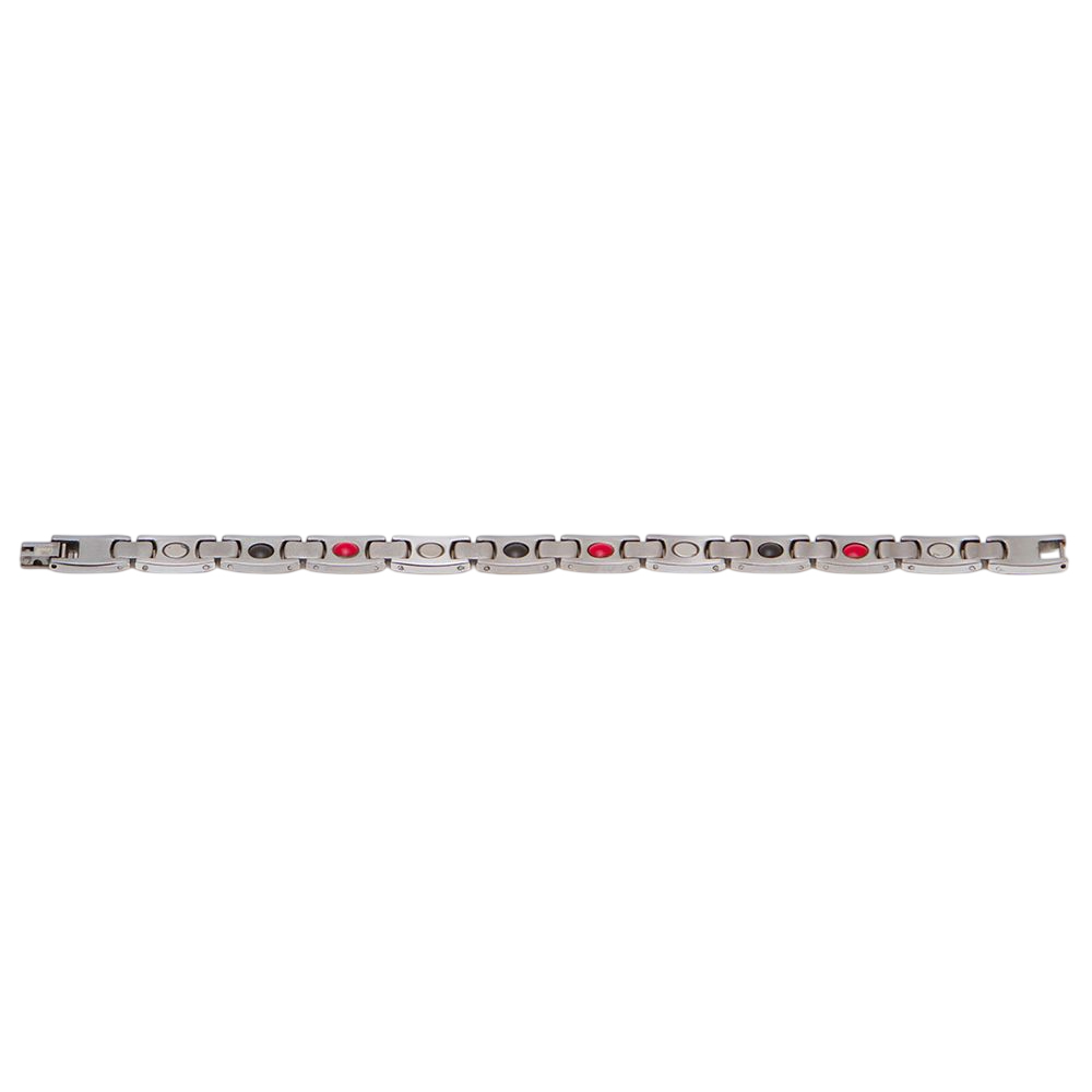 Vivalette Bioenergetisches Magnetarmband aus Edelstahl mit 18K Goldakzenten