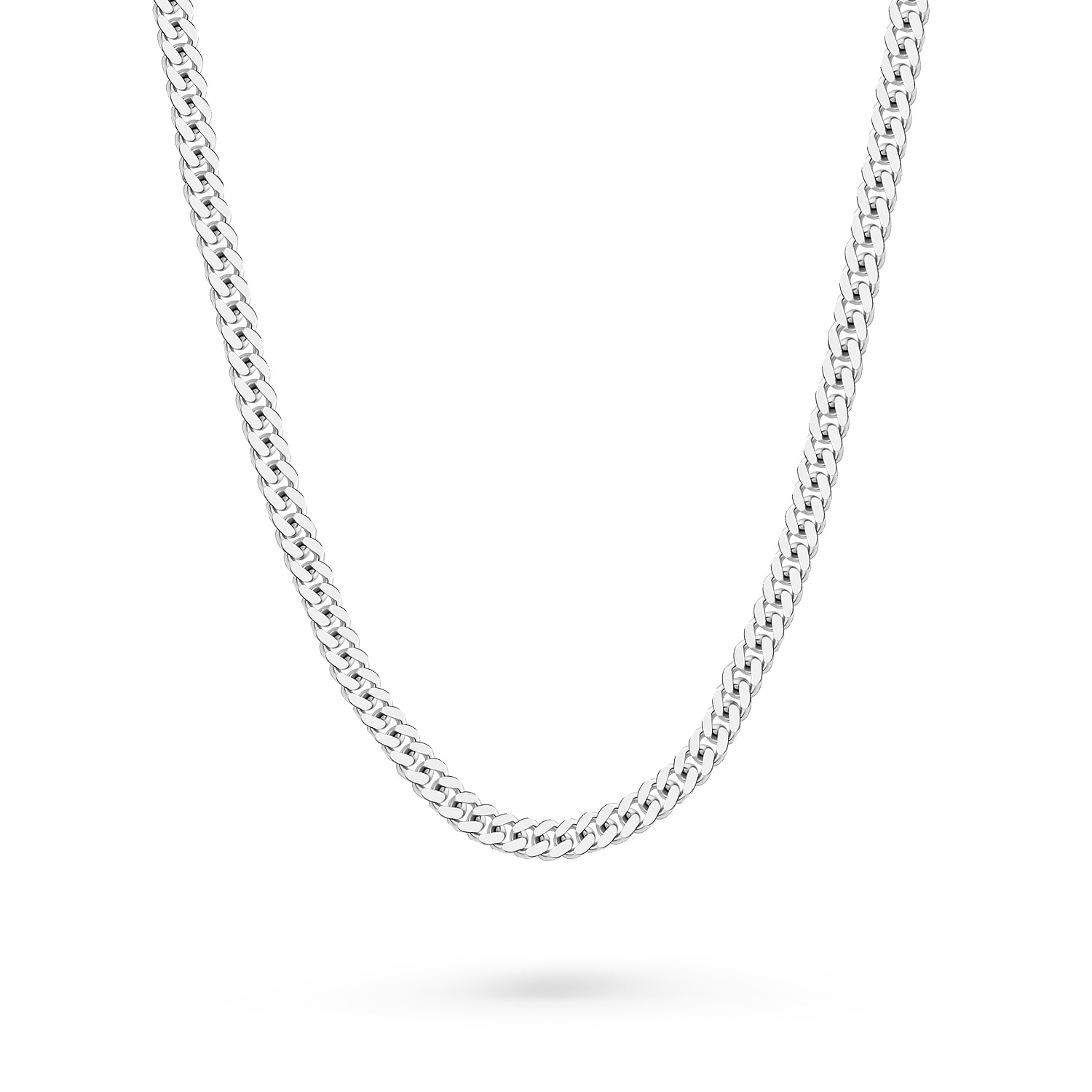 Kette und Armband aus 925er Silber, Breite ca. 5 mm, Gewicht in 19 cm ca. 16,60 gr., Gewicht in 50 cm ca. 47,07 gr.