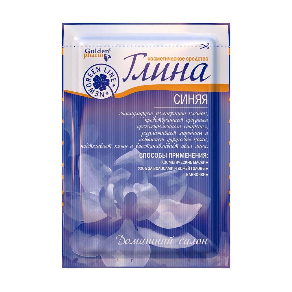 Golden Pharm Kosmetischer Lehm, blau, 60 g