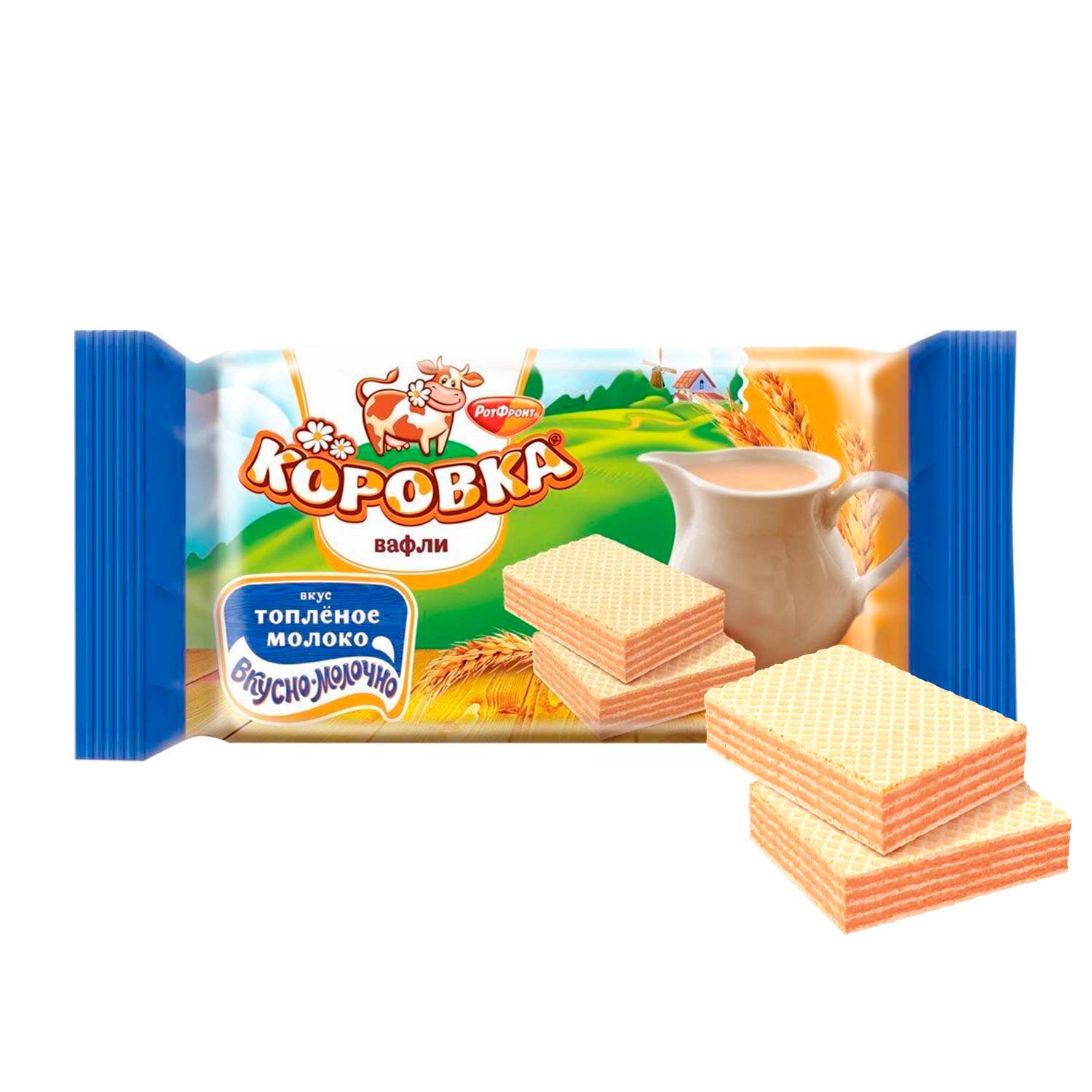 RotFront Waffeln Korovka Geschmack geschmolzene Milch, 150 g