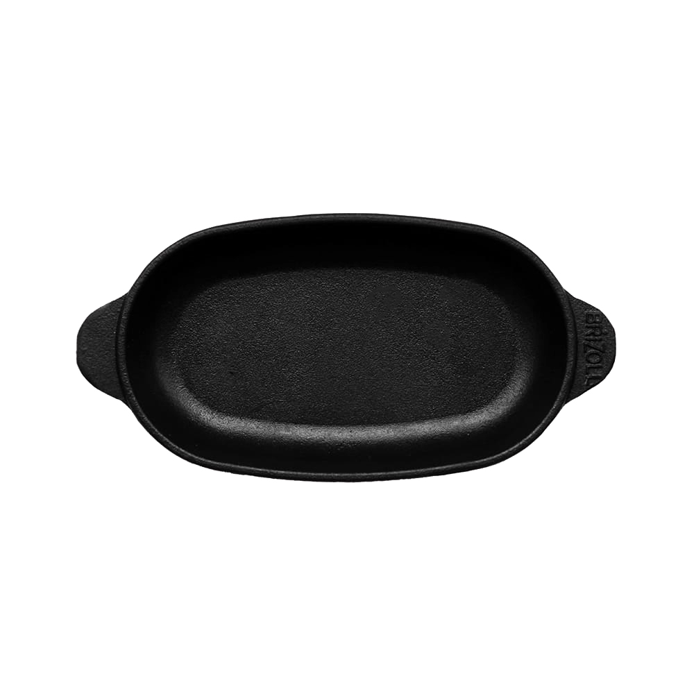 BriZoll HORECA Servierpfanne oval 10 cm. aus hochwertigem Gusseisen