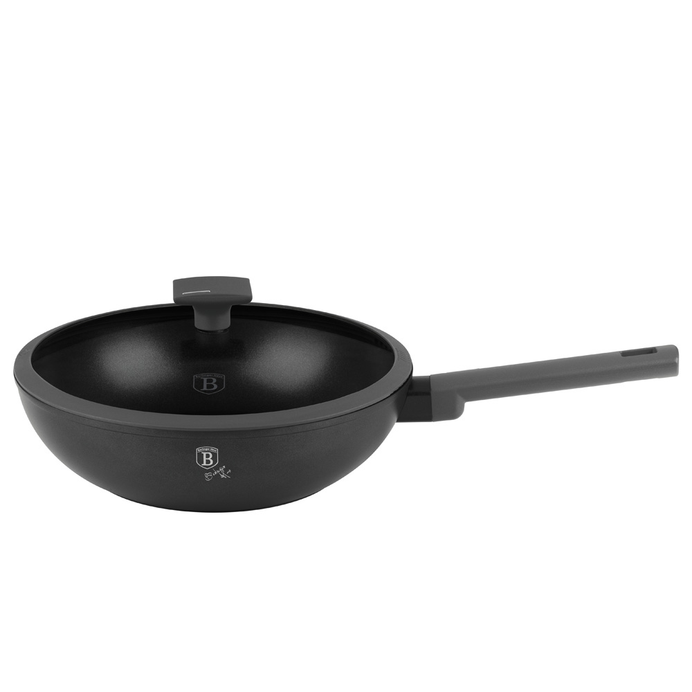 Berlinger Haus Antracit Collection Wok mit Deckel, Ø 28 cm