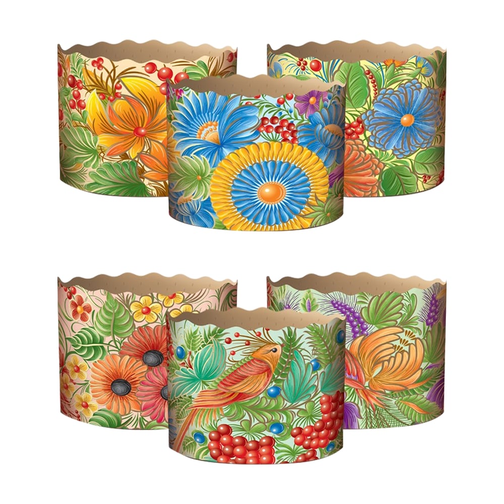 Backform-Set für Osterkuchen "Petrykovka" 50 St, 8,5 cm, ∅ 11 cm