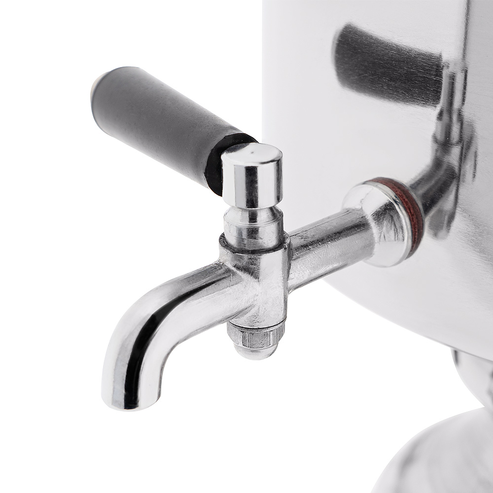 Samowar aus Edelstahl mit Holzgriffen, 5 Liter