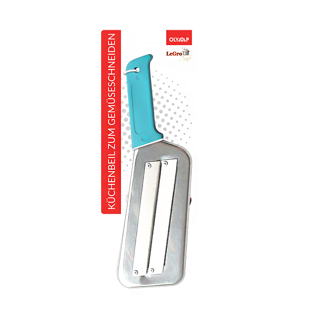 Küchenbeil zum Gemüseschneiden zwei Klingen, Länge: 28,5 cm