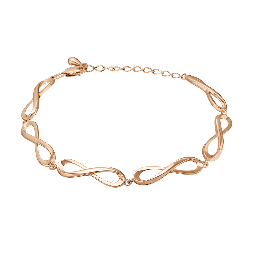 Armband "Unendlichkeit" - Länger ca. 22 mm, Russisches Rotgold 585, Länger Аrmband ca. 16 - 20 cm, Gewicht ca. 5,10 gr.