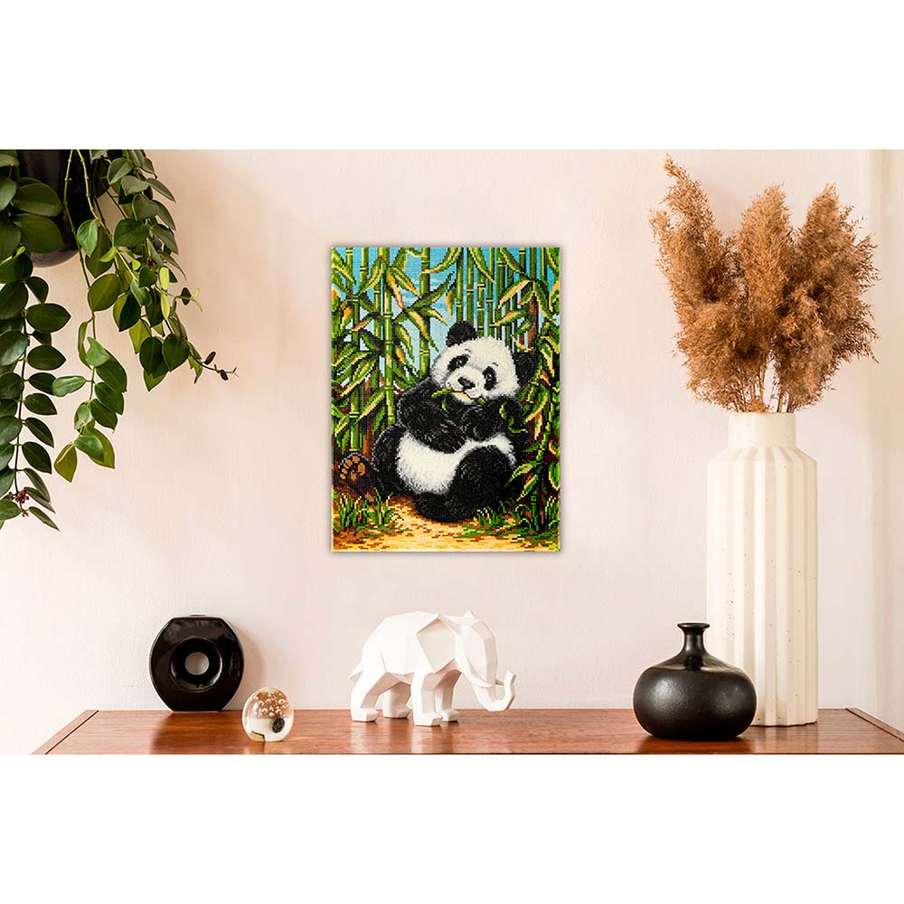 FREYA-Set: Diamond Painting "Pandabär" Diamantstickerei (40 x 30 cm)