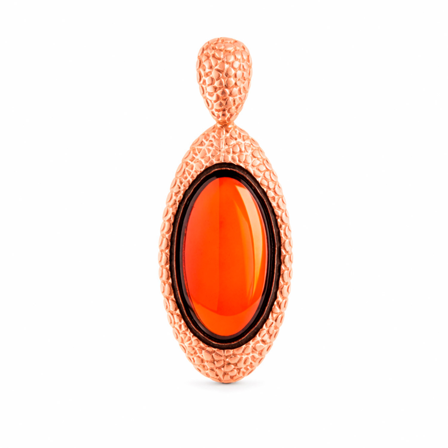 Anhänger aus 925 Silber mit Kirschbernsteinen, rosévergoldet