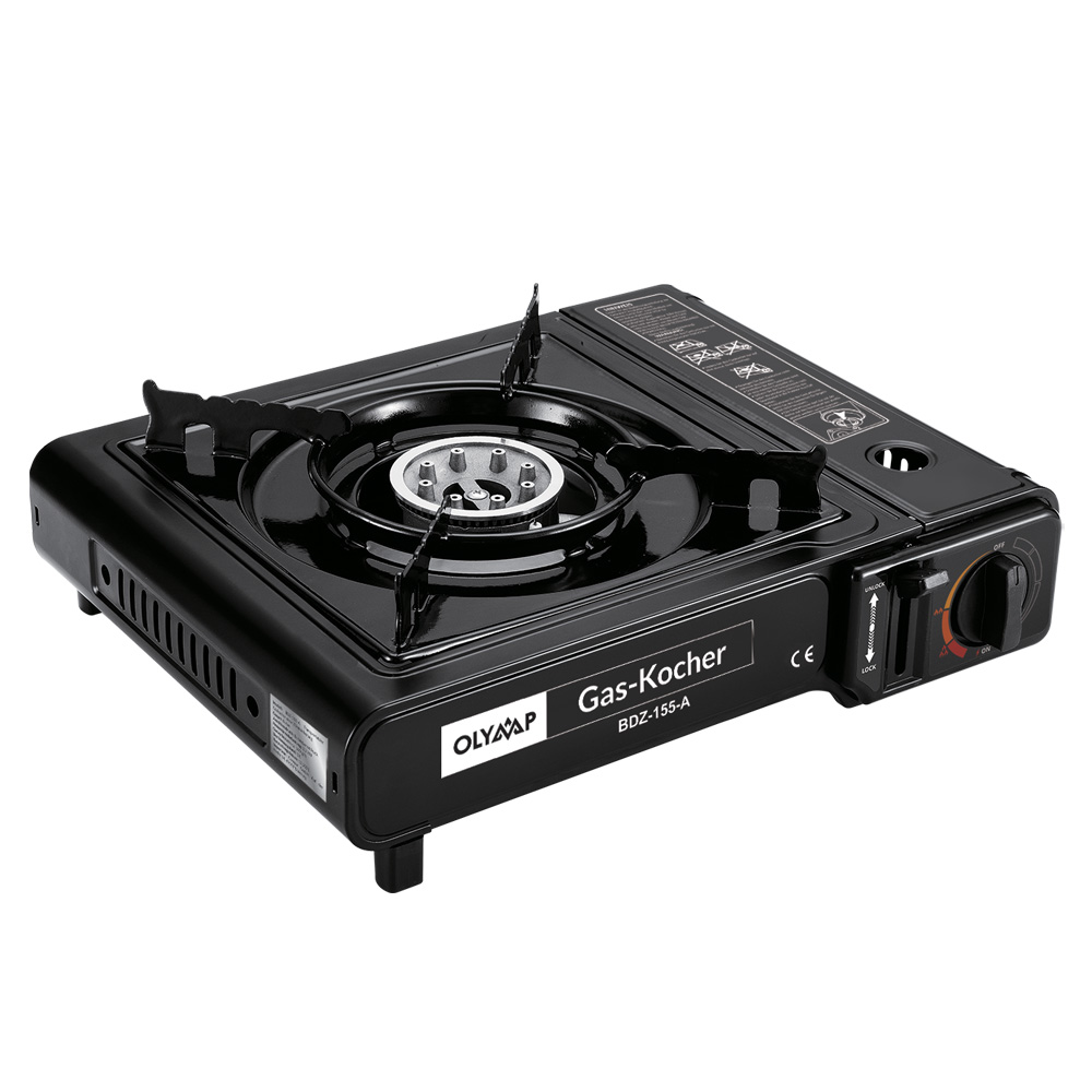 Tragbarer Einflammen-Gaskocher mit automatischer Piezozündung