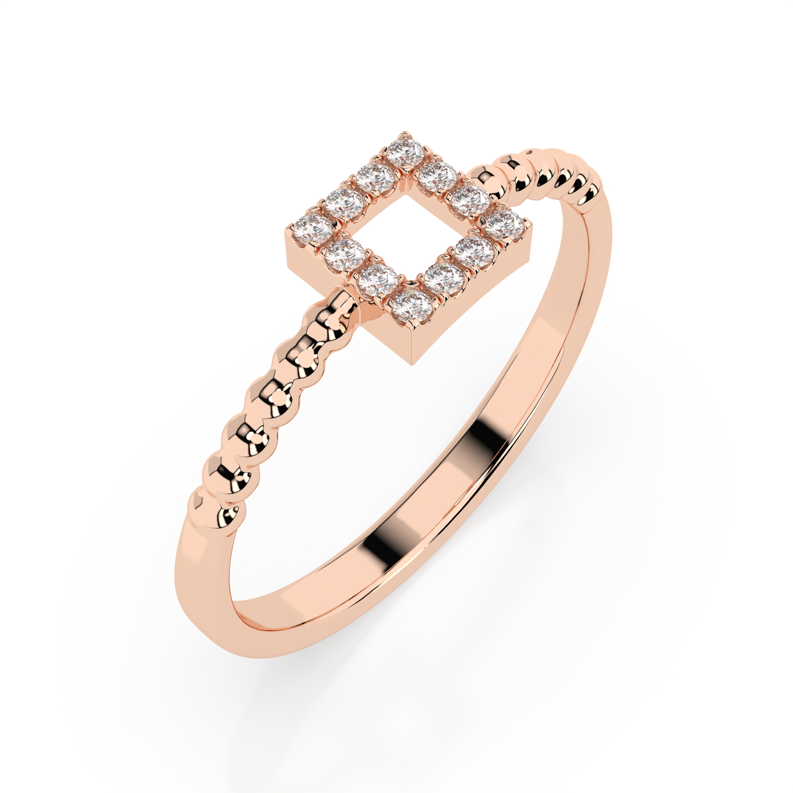 Damenring, Rot-/Weiß-/Gelbgold 585, mit Brillanten ca. 0,07 ct. GSI