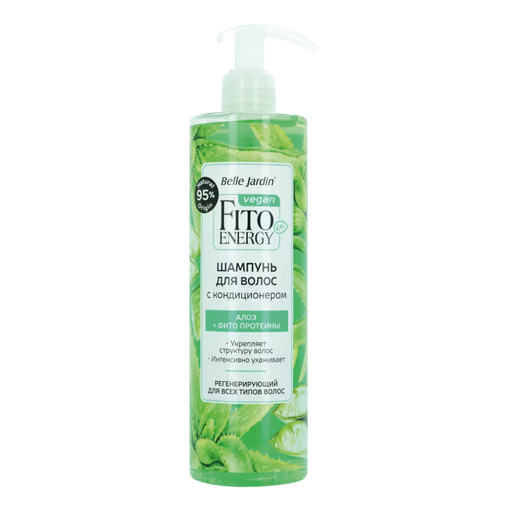 Belle Jardin Shampoo mit Conditioner - Aloe und Phyto-Proteine, 400 ml