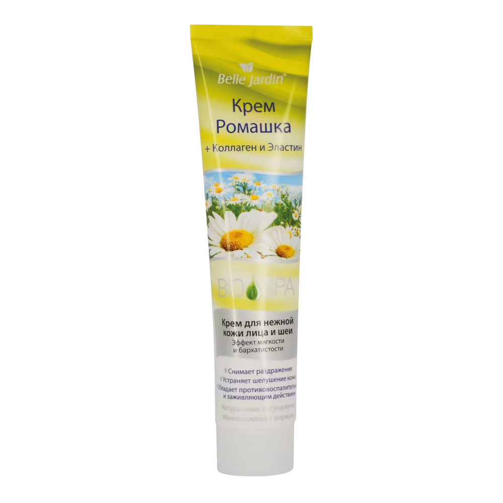 Belle Jardin Gesichts- und Halscreme Kamille, Kollagen und Elastin, 125 ml