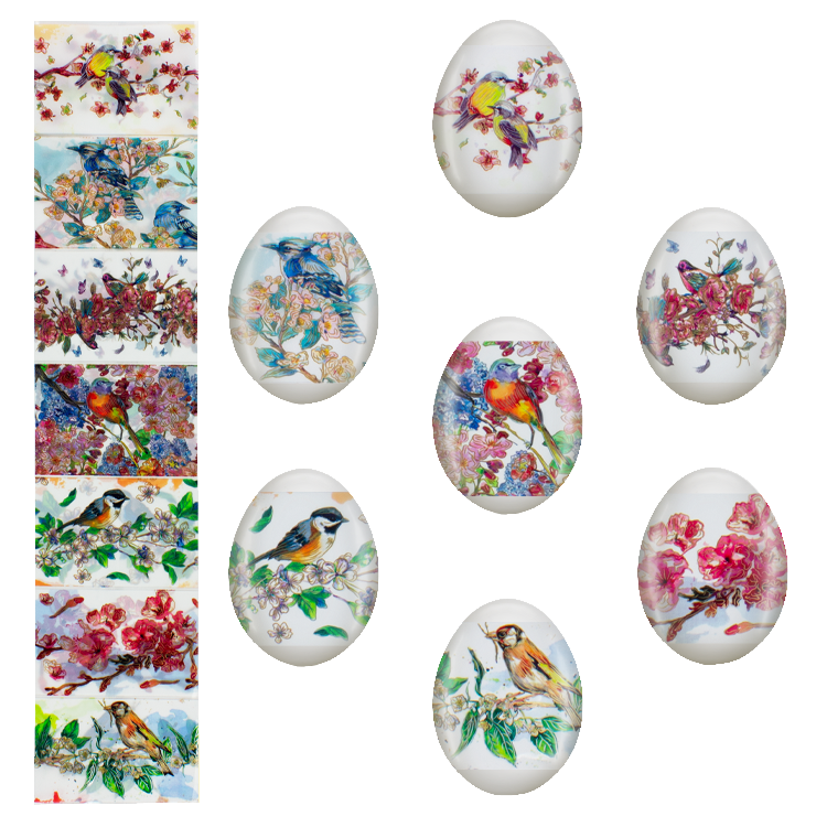 Ostereier Thermofolien-Set "Aquarell", für 7 Eier