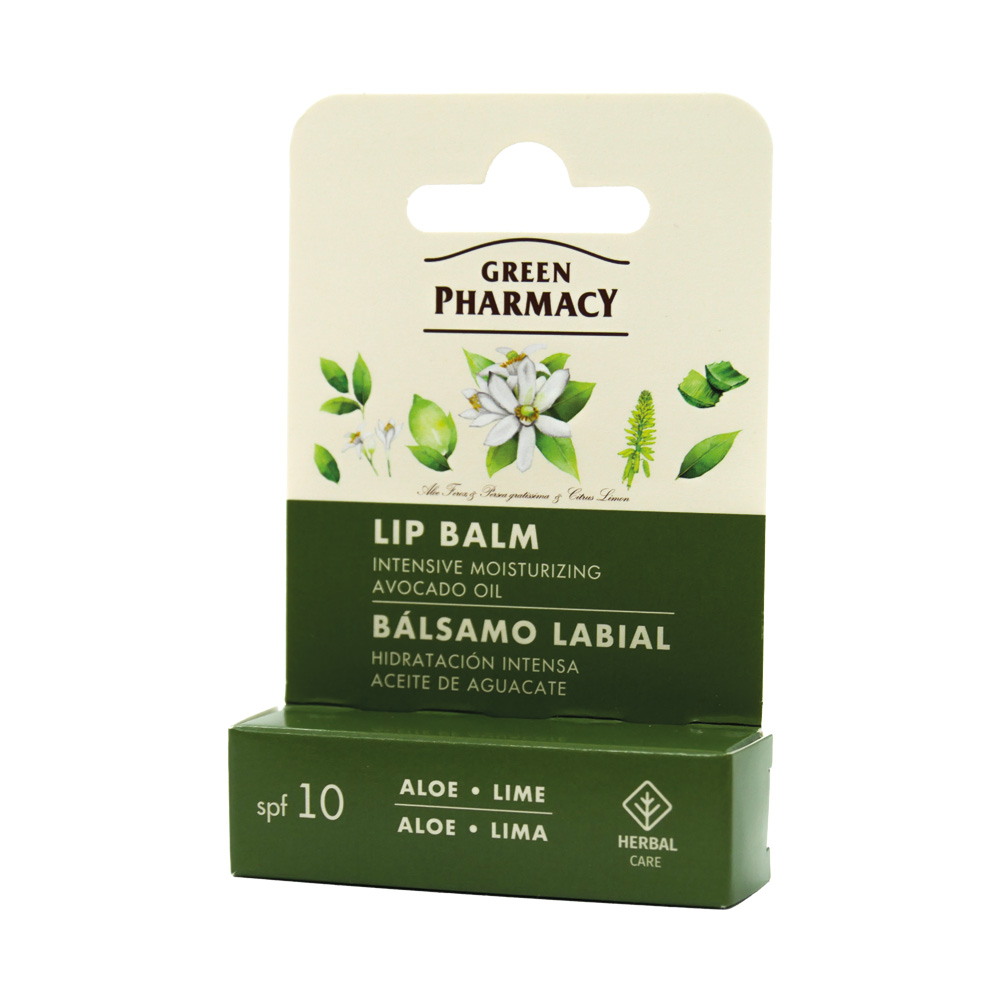 Grüne Apotheke Lippenbalsam mit Aloe Vera und Limette, 3,6 g