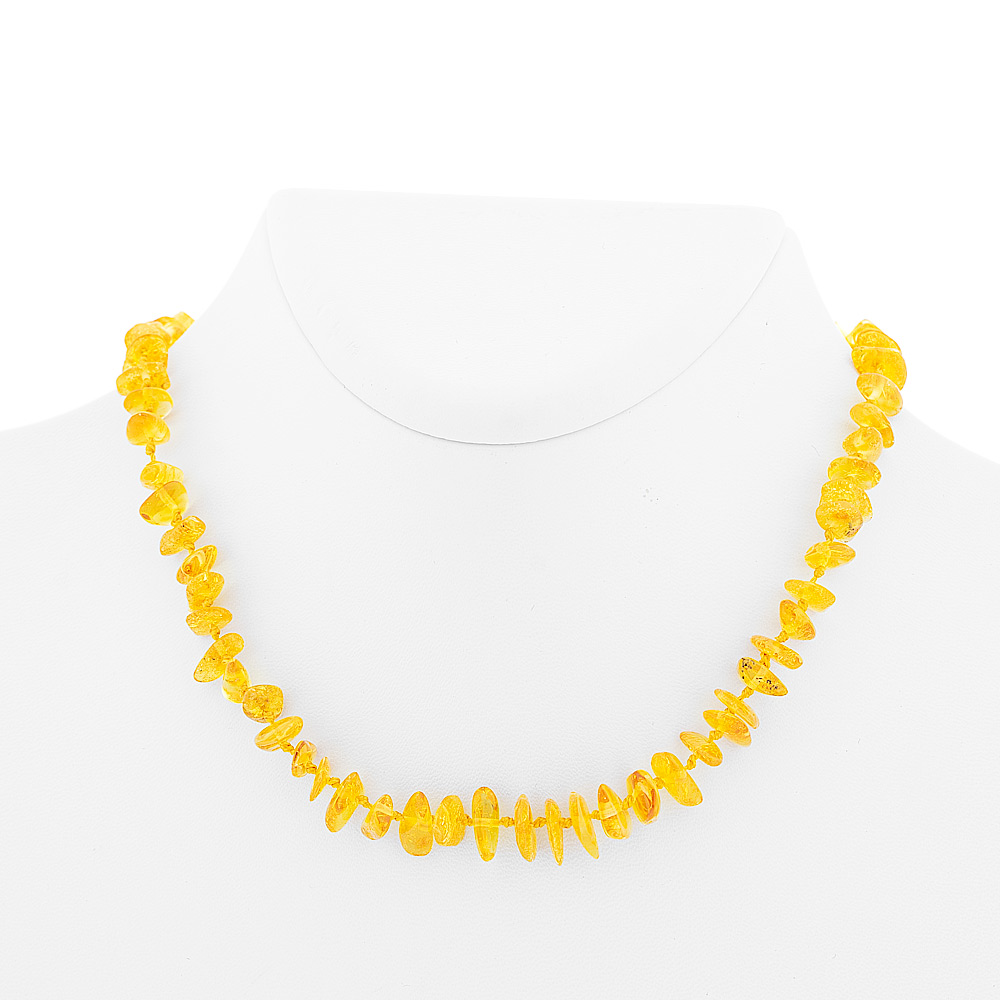 Bernsteinkette für Babys in Honigfarbe