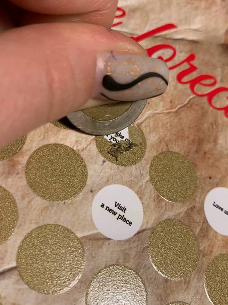 Rubbel-Poster "365 Glücksvorhersagen" in der Tube (50x30cm, Englisch)