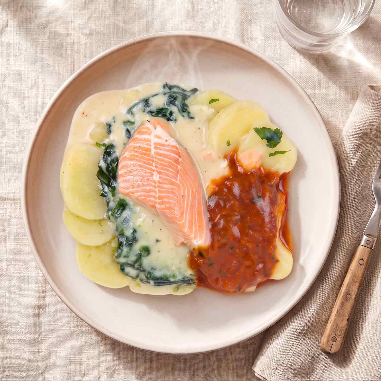 BARIN 5 Minuten Toskanischer Lachs mit ofengerösteten Rosmarin-Zitronen-Kartoffeln, 340 g