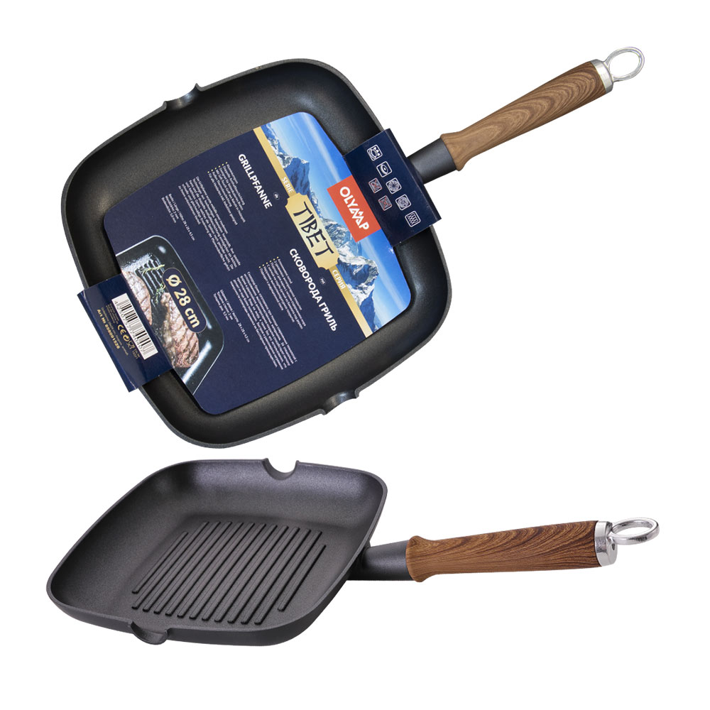 OLYMP Grillpfanne Serie TIBET Aluminiumguss, 28 x 4,5 cm