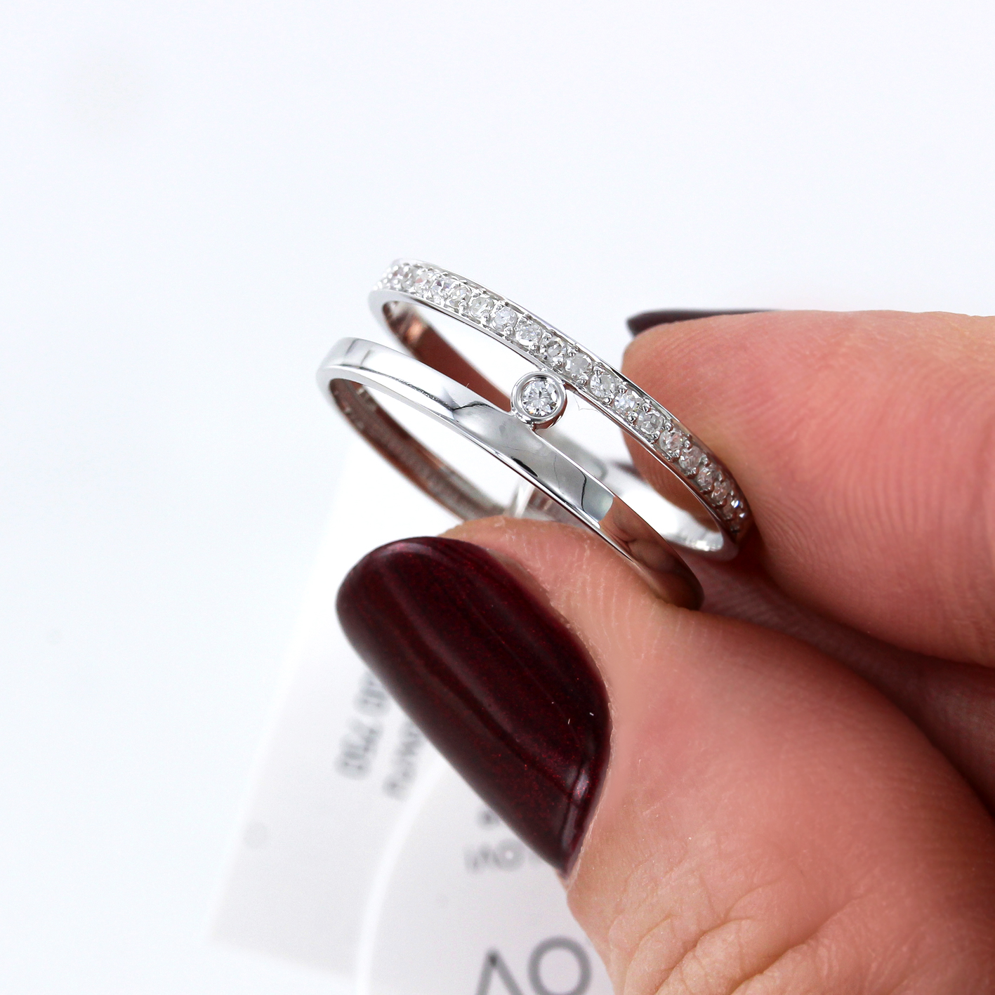 Damenring aus 585 Weißgold mit Brillanten 0,131 ct. WSI