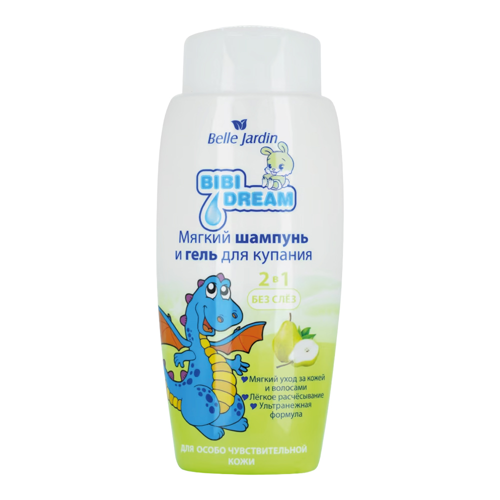 Belle Jardin Sanftes Shampoo & Badegel 2 in 1 Aloe Vera Extrakt + Mandelöl, 300 ml