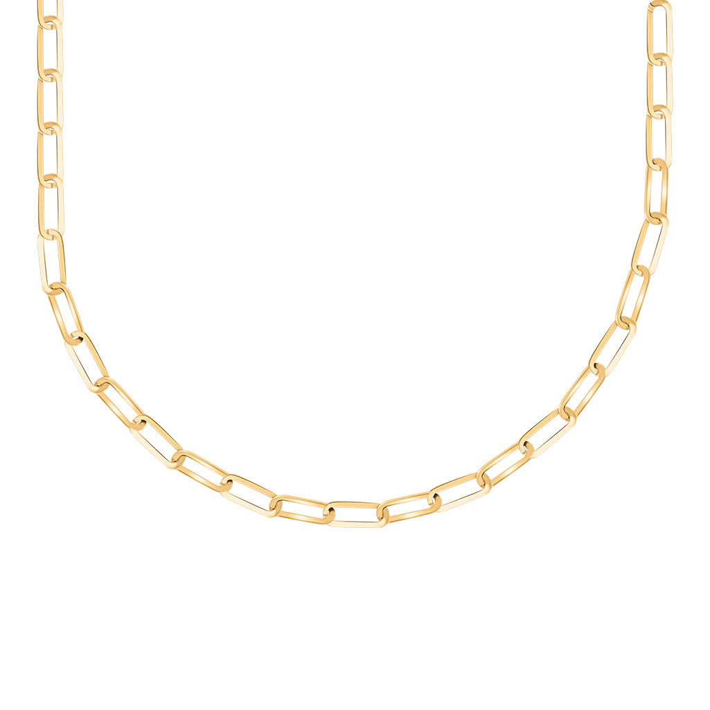 Collier, Gelbgold 585, Breite ca. 4 mm, Länge ca. 50, 55 cm