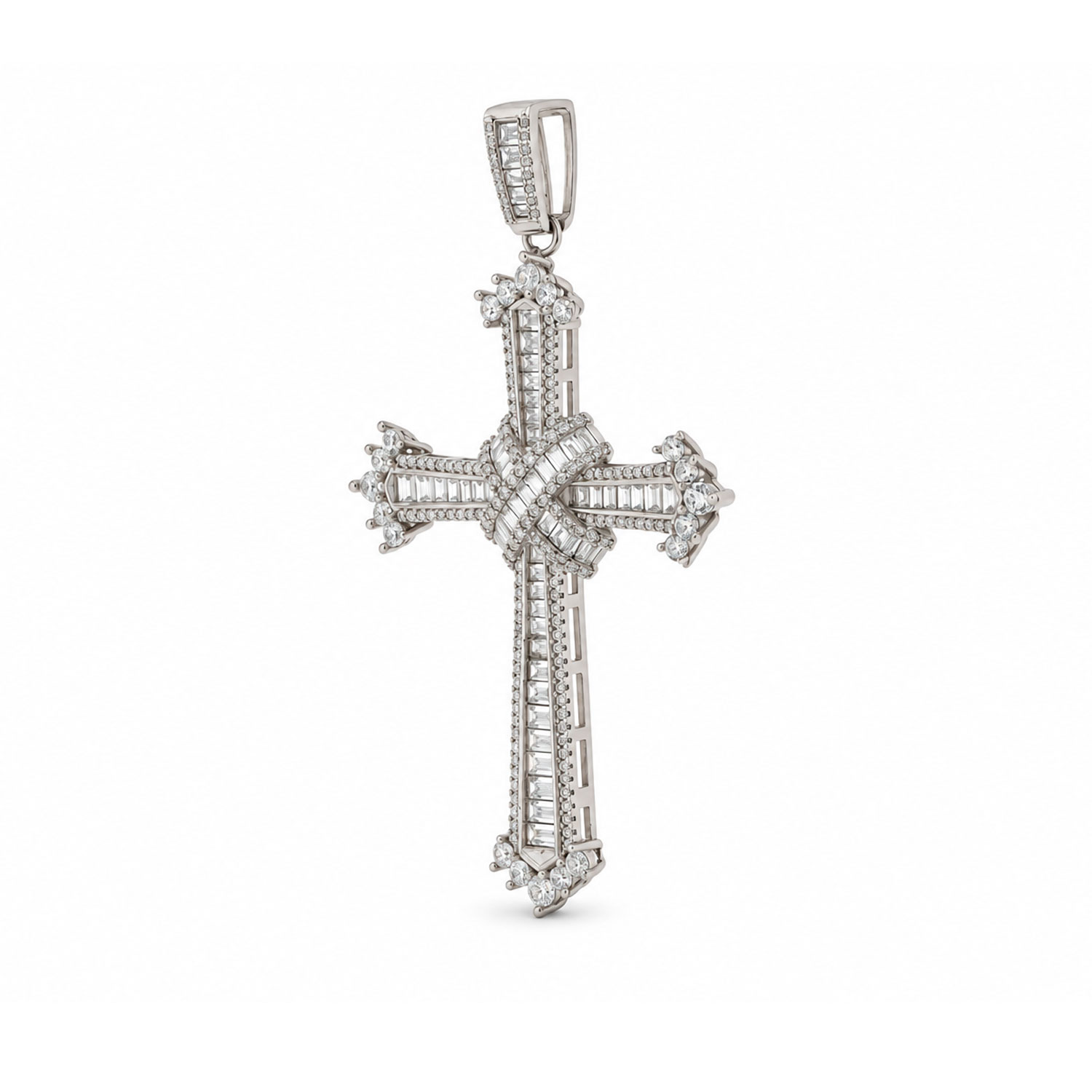 Kreuz-Anhänger aus 925 Silber mit Zirkonia