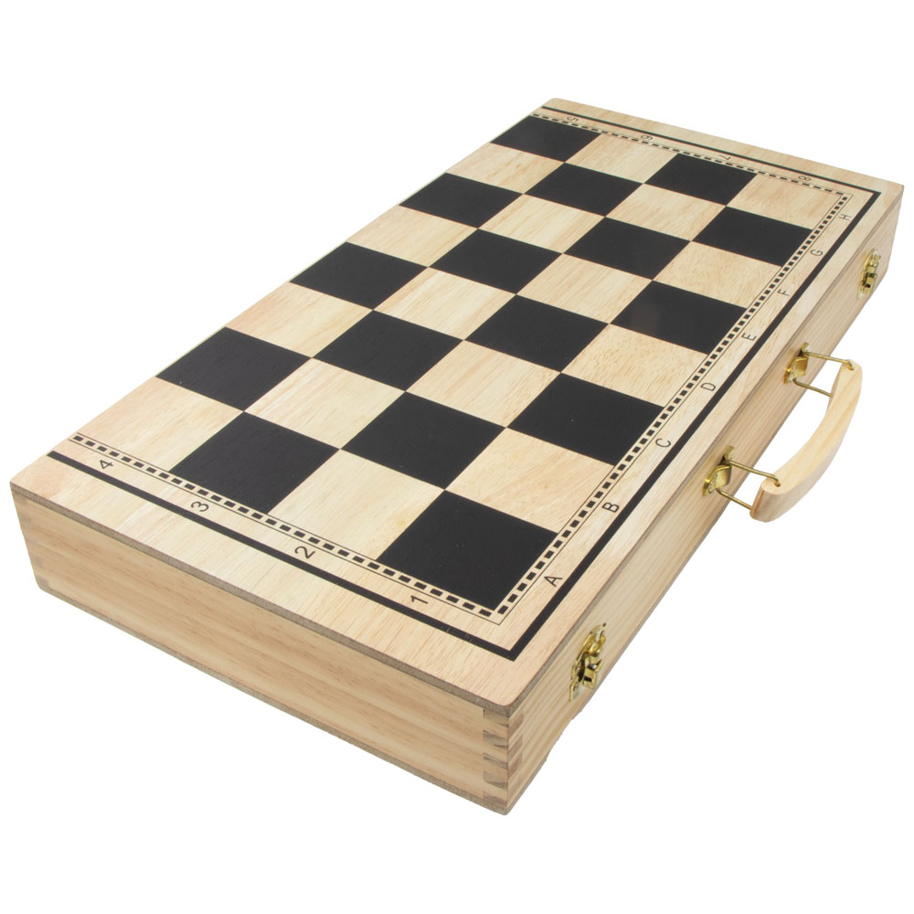 Schach-, Dame- & Backgammonspiel (Nardy) 3-in-1