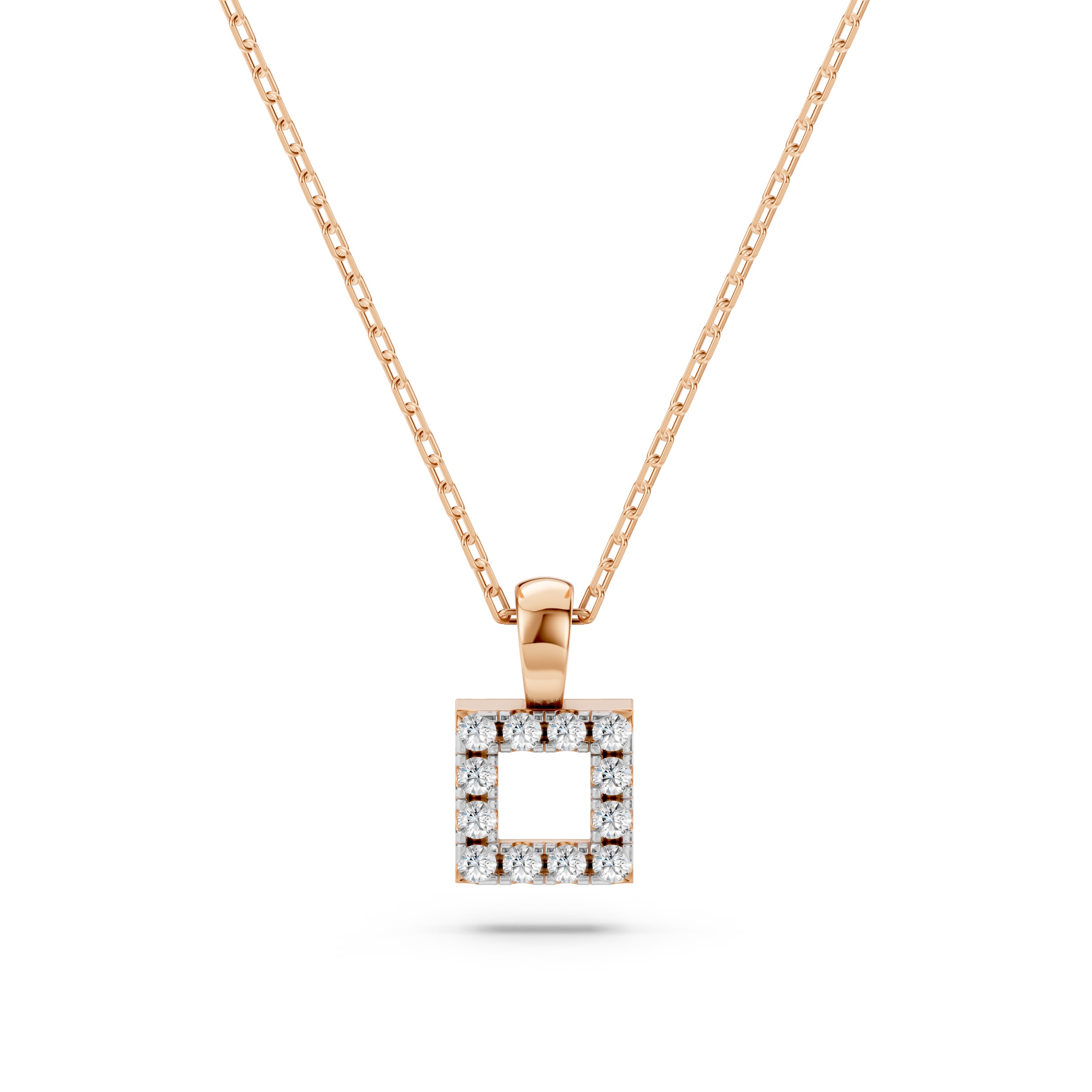 Collier, Rot-/Weiß-/Gelbgold 585, mit Brillanten ca. 0,06 ct. GSI