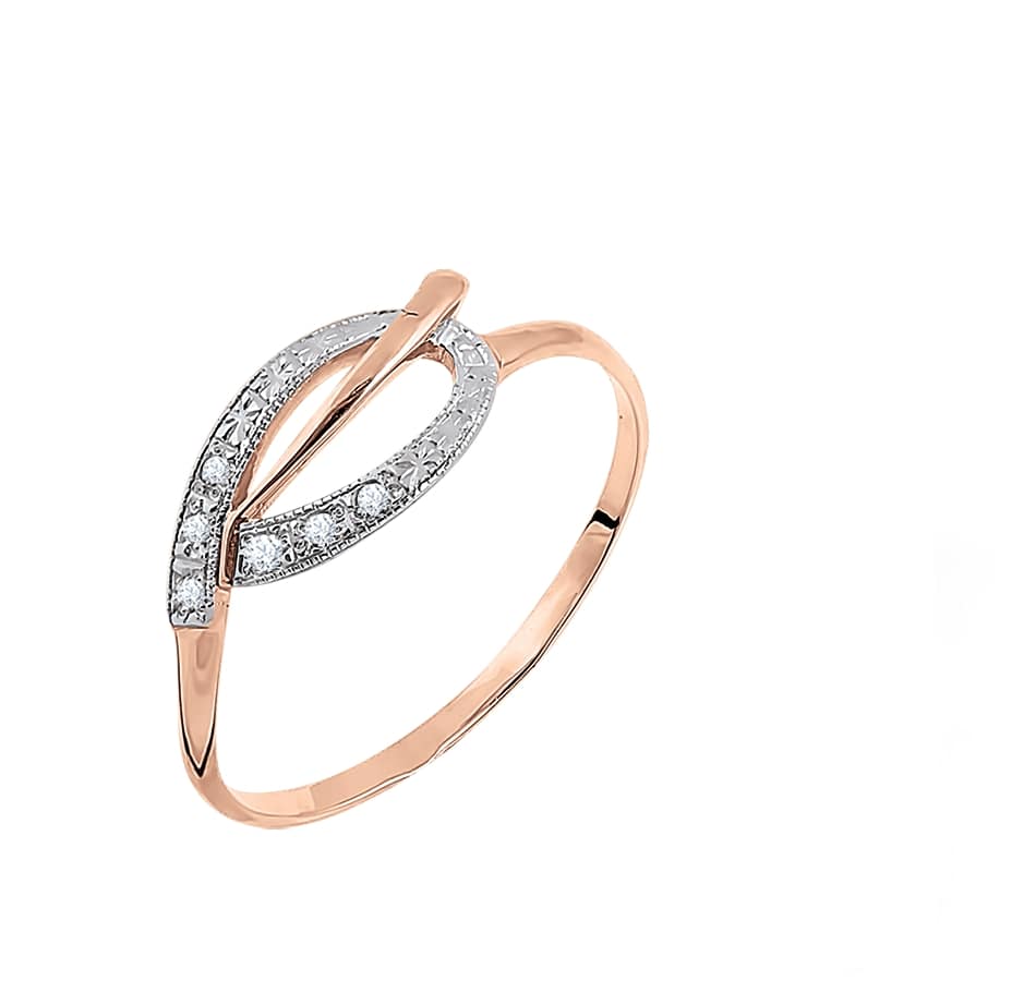 Karatov Damenring aus 585 Rotgold mit Zirkonia