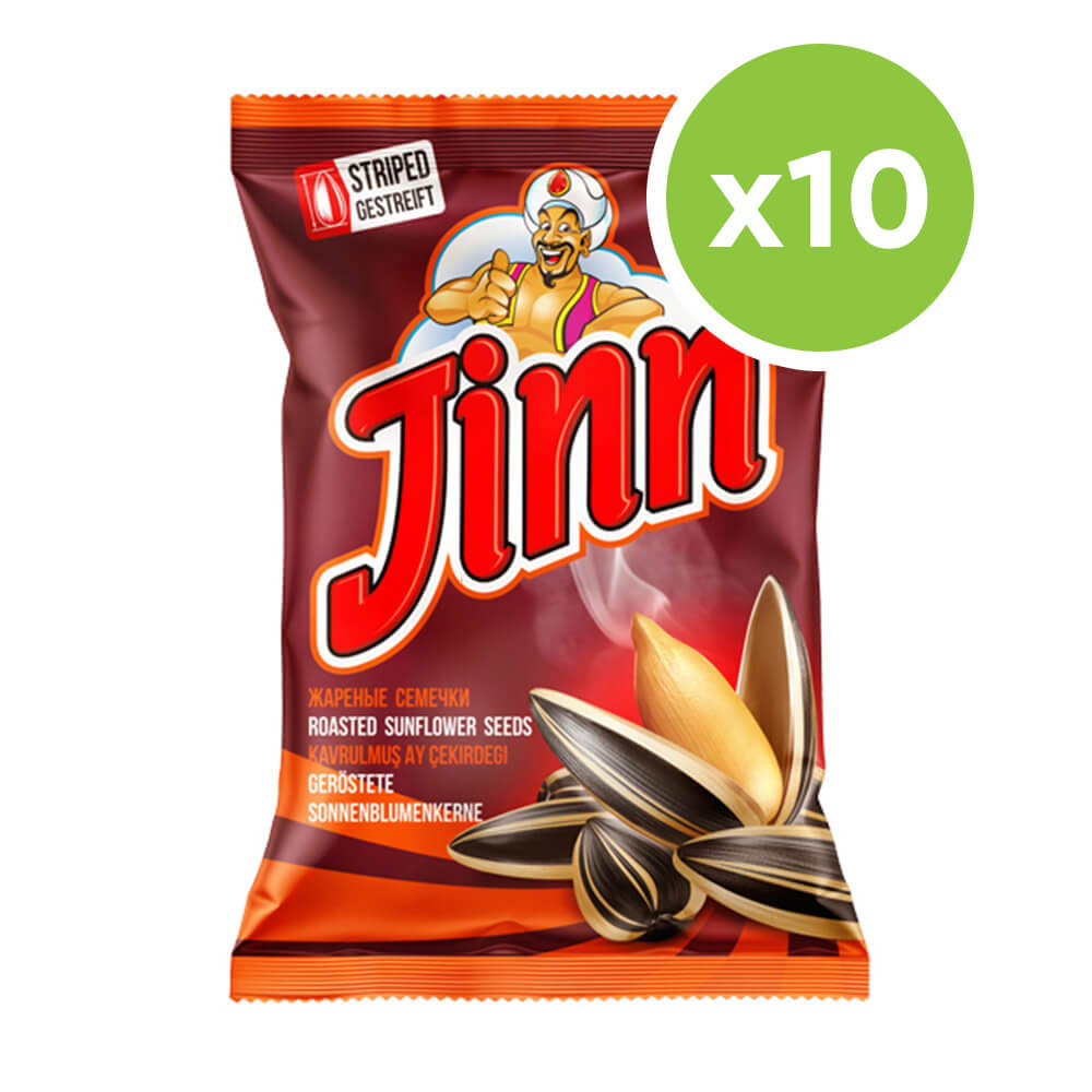 Jinn Sonnenblumenkerne geröstet - gestreift - 10 Packungen á 300g = 3000g