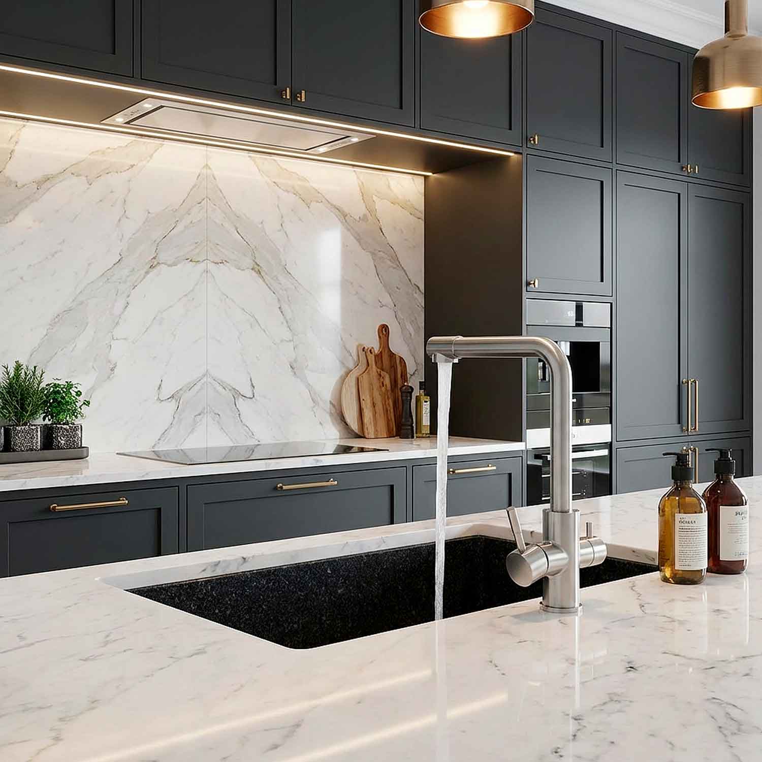 BEM 3-Wege Wasserhahn – Edelstahl 18/10, matt gebürstet