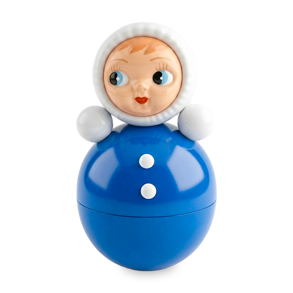 Musikalische Stehaufpuppe, blau, 15 cm