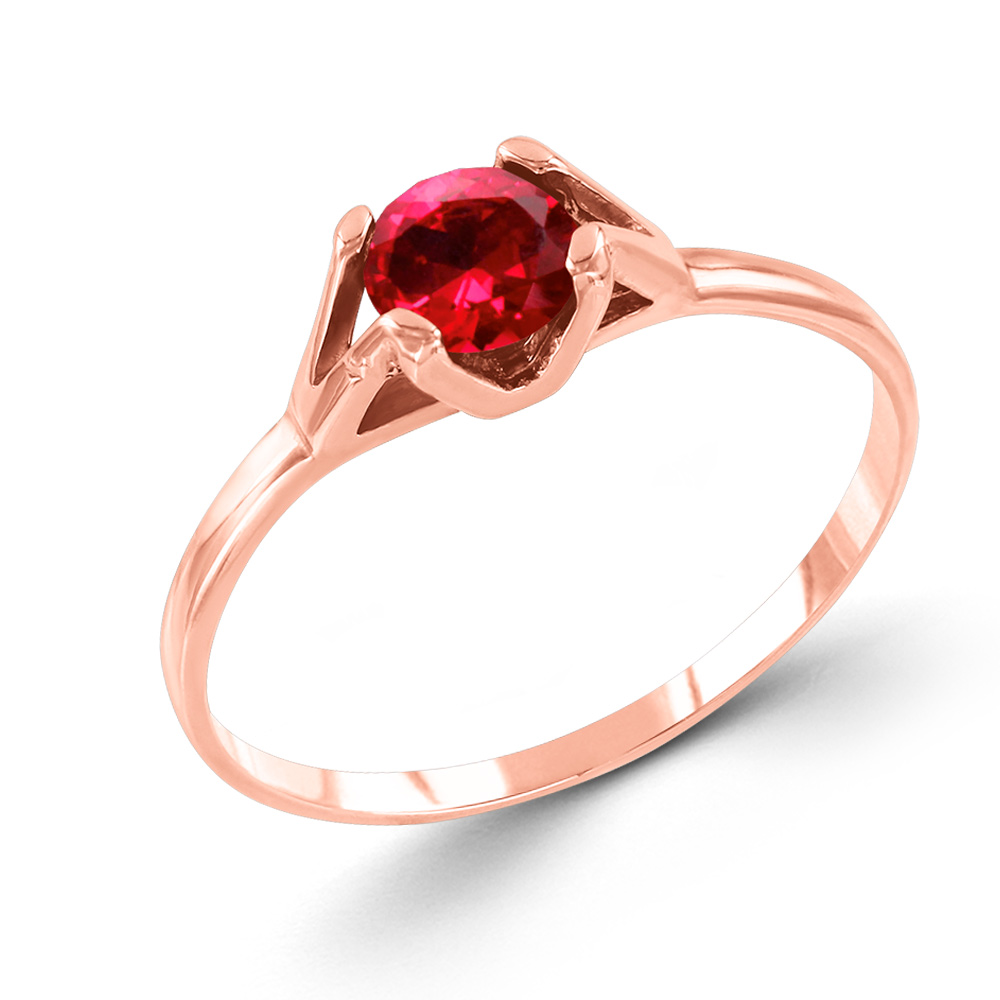 Entzückender Damenring aus Rotgold 585 mit Rubin HTS 