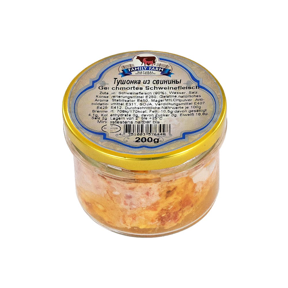 Family Farm Tuschonka - geschmortes Schweinefleisch, 200 g