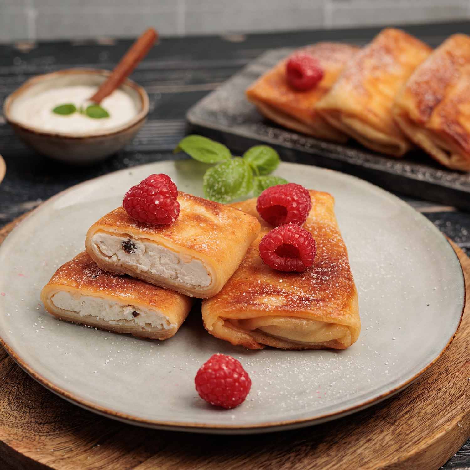 BARIN SET 2x Pfannkuchen mit Quark-Füllung, vorgebraten, tiefgefroren (2x 520g)