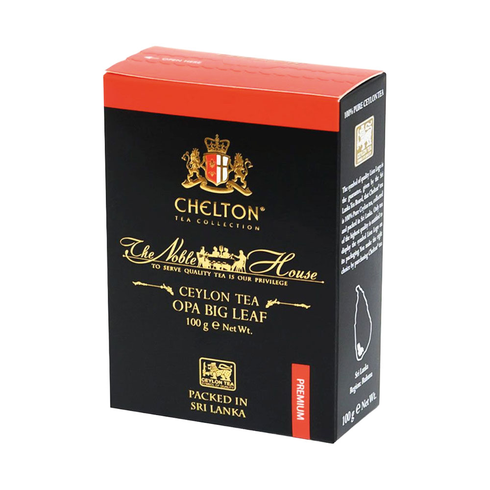 Chelton The Noble House - OPA Big Leaf Premiumtee, loser schwarzer Tee, 100 g