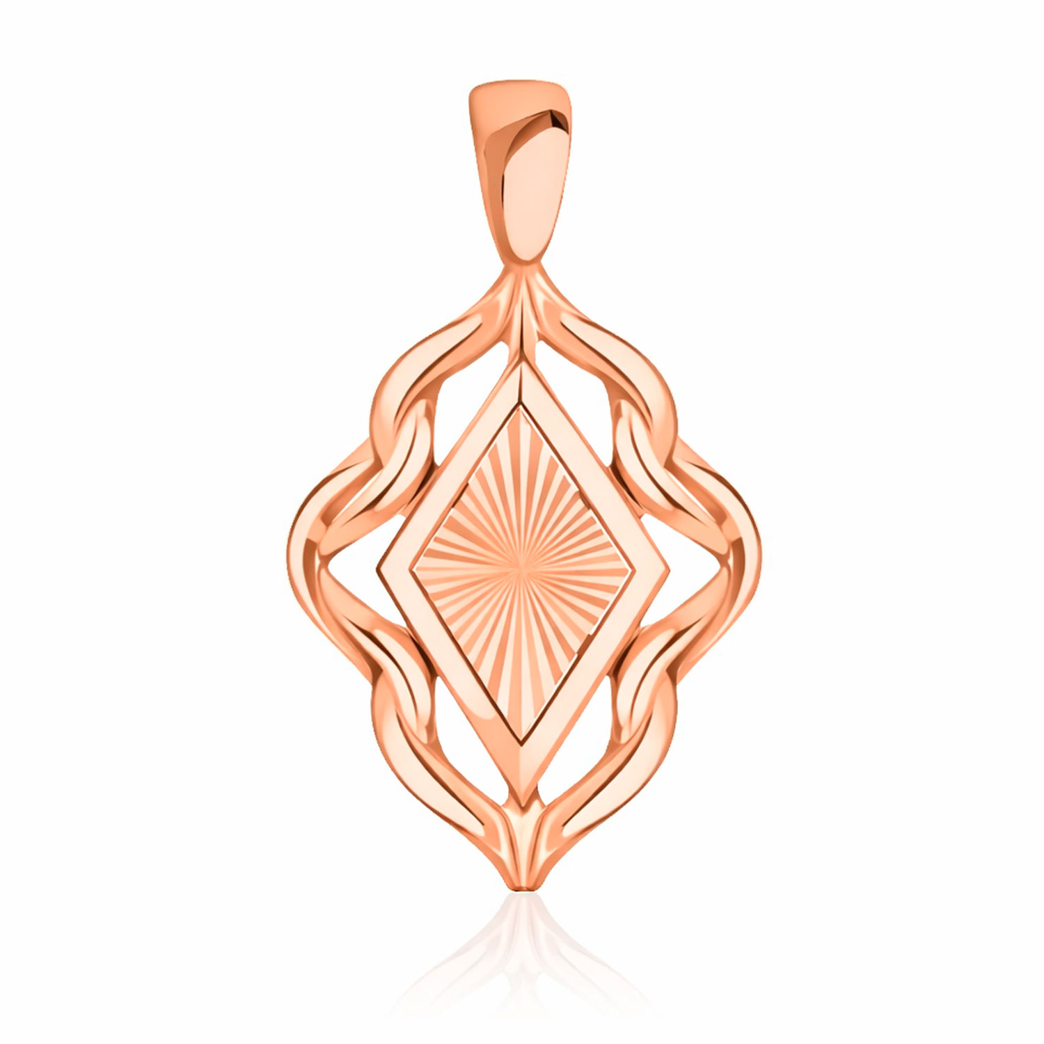 Anhänger aus Rotgold 585 im dekorativen Ornamentdesign