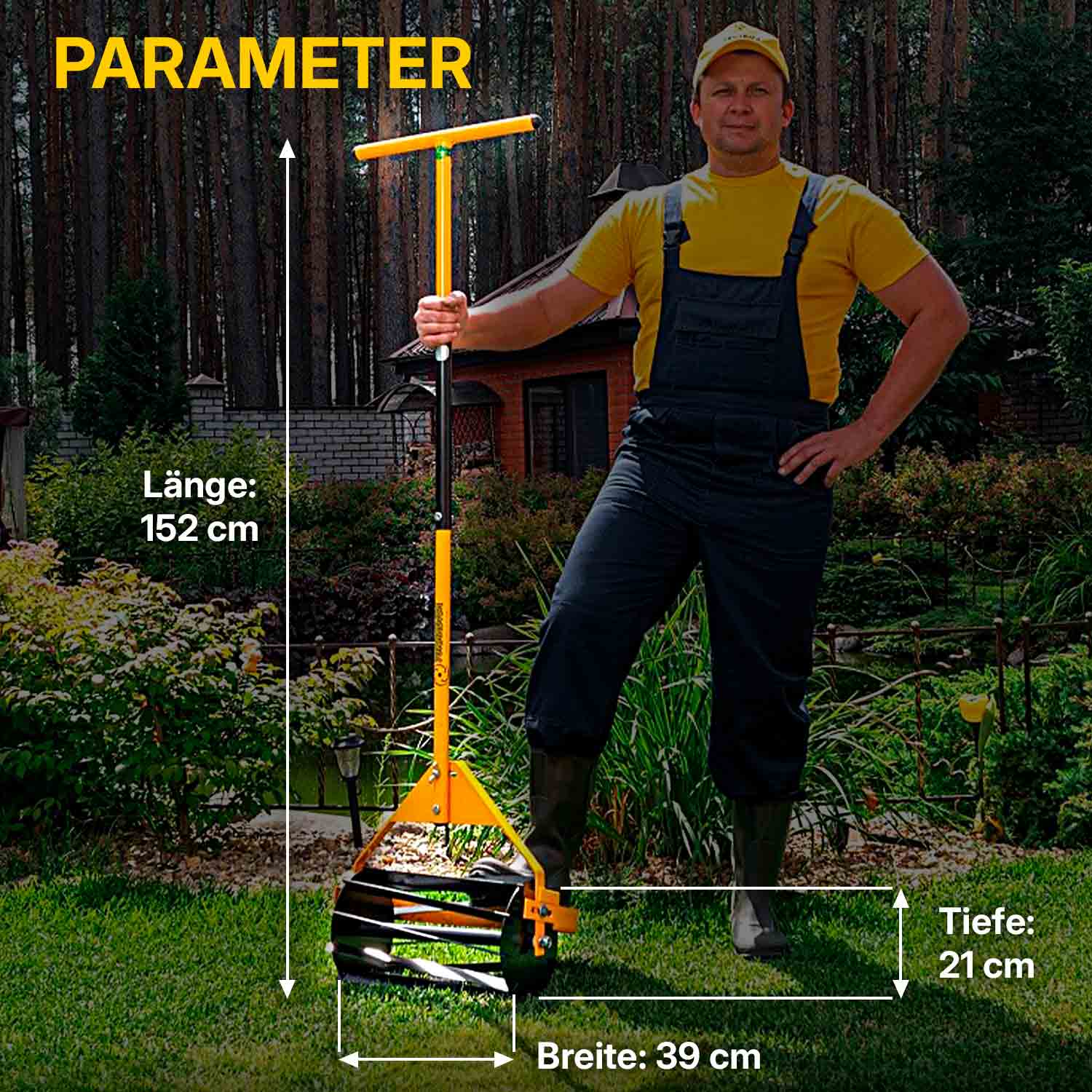 TORNADICA Bodenfräse-Handkultivator für Garten und Gewächshaus