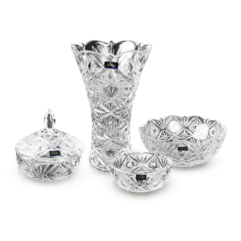 Bohemia Crystal Geschenkset MIRANDA 4-teilig