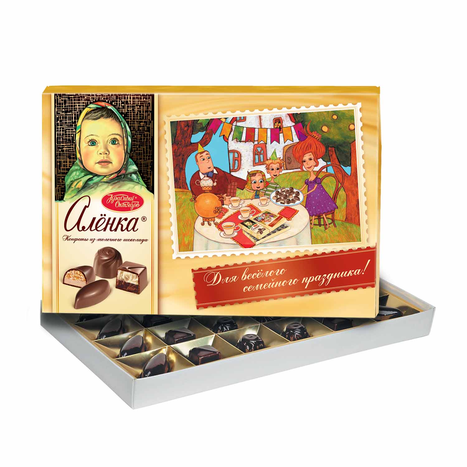 Alenka Schokoladenbonbons-Set aus Milchschokolade, Schachtel 185 g