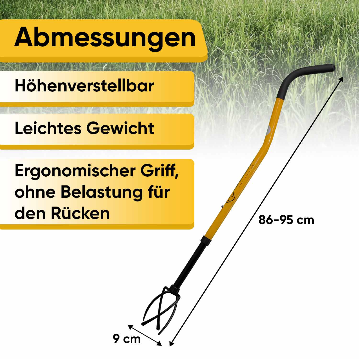 TORNADICA Manueller Kultivator und kleine Gartenkralle in einem