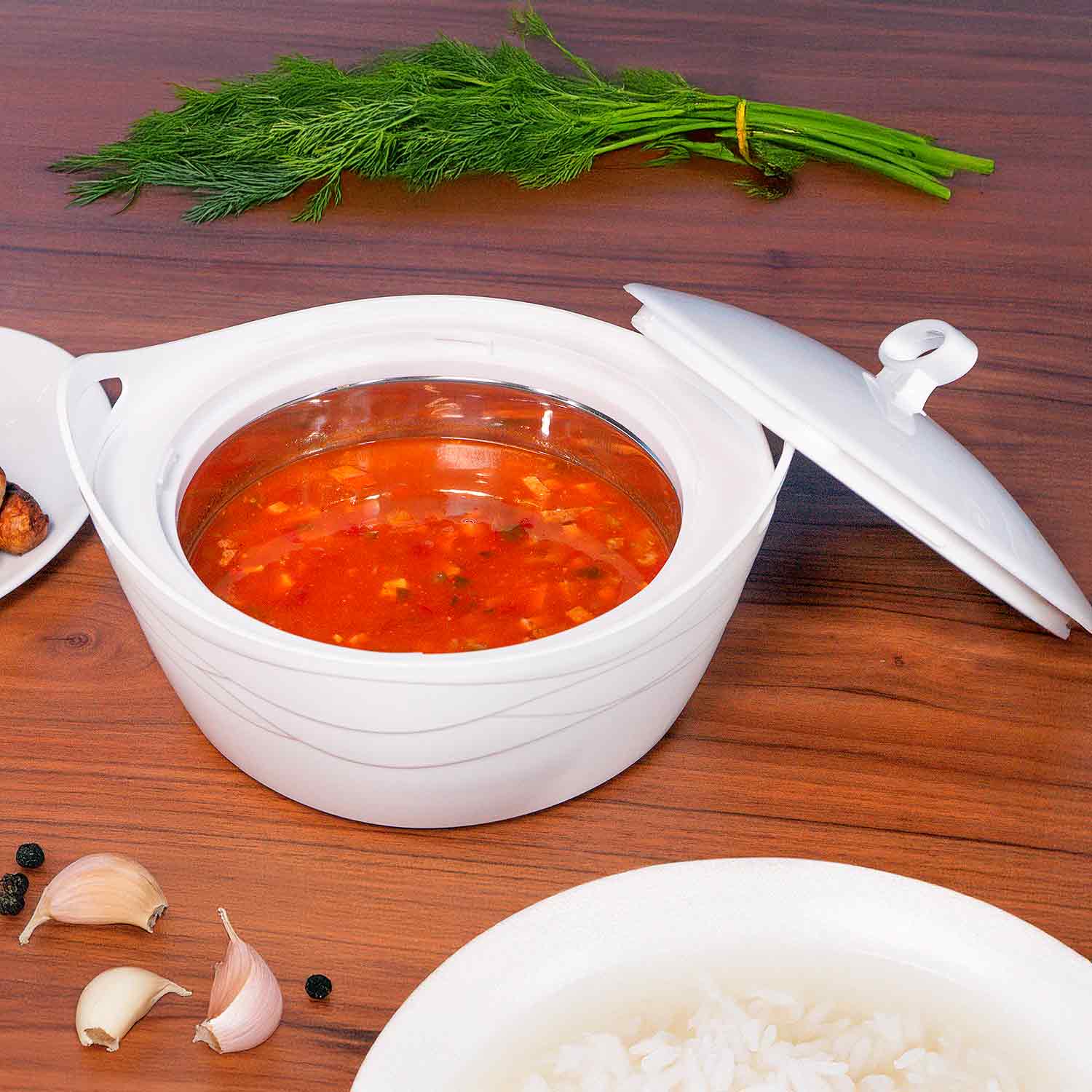 SMAK Thermoschüssel 3er Set mit Deckel (2.5, 3.5 und 5 Liter)