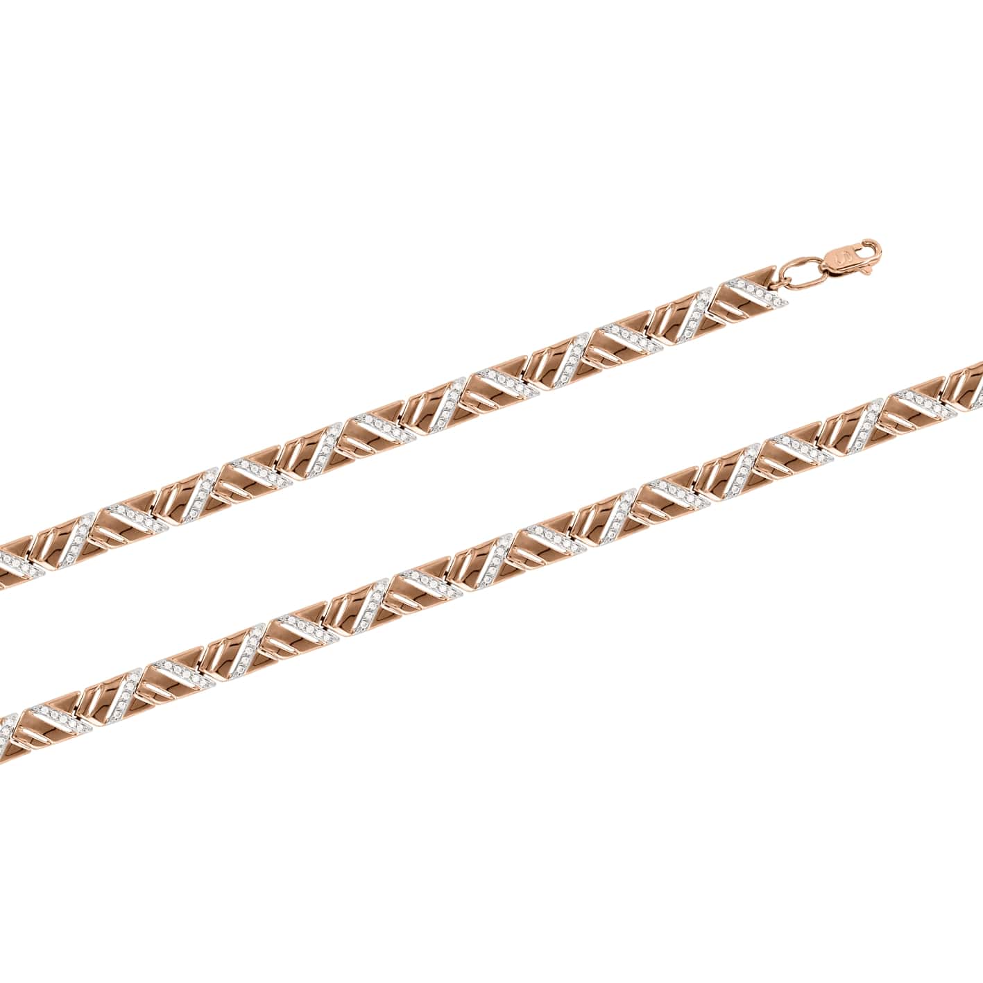 Armband aus 585 Rotgold mit Zirkonia