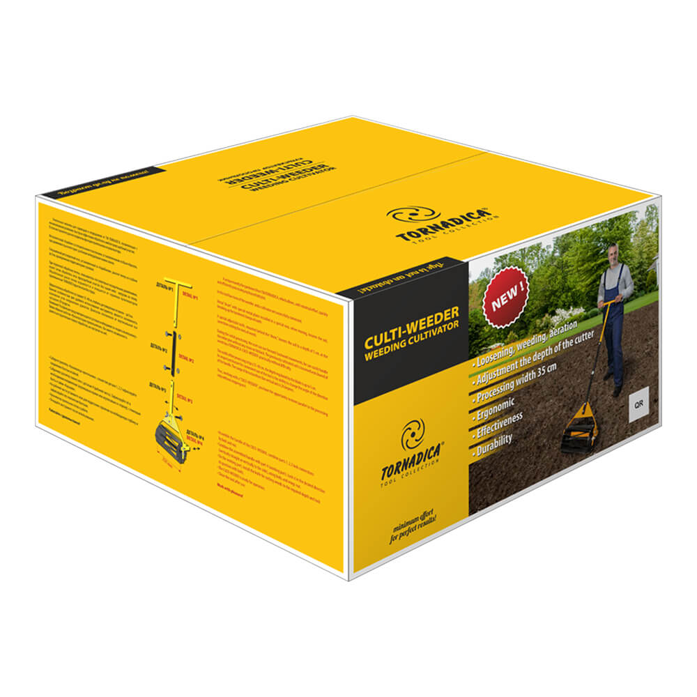 TORNADICA Bodenfräse-Handkultivator für Garten und Gewächshaus